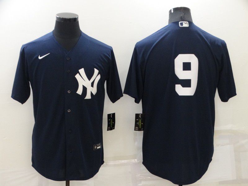 Men New York Yankees #9 No Name Blue Game Nike 2022 MLB Jersey